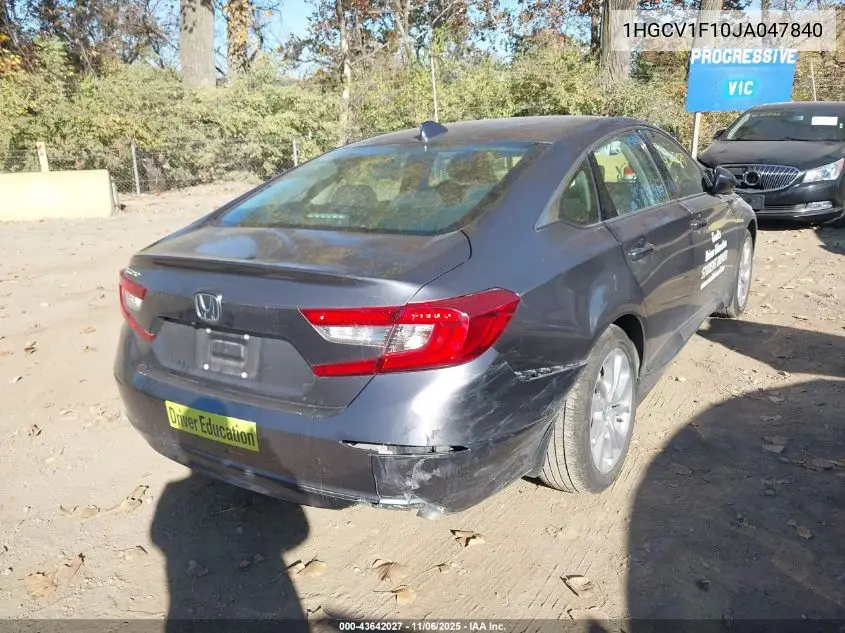 1HGCV1F10JA047840 2018 Honda Accord Lx