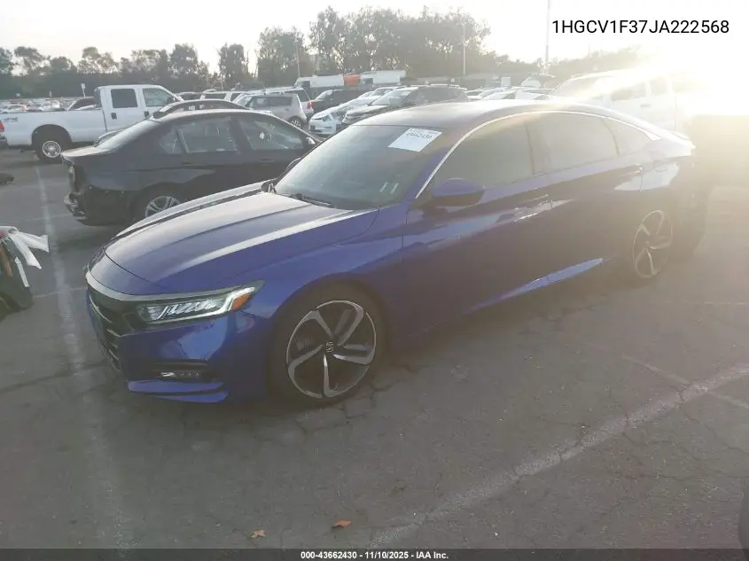 1HGCV1F37JA222568 2018 Honda Accord Sport