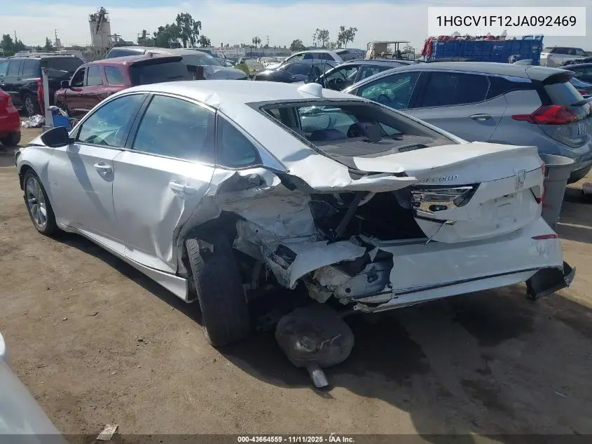 1HGCV1F12JA092469 2018 Honda Accord Lx