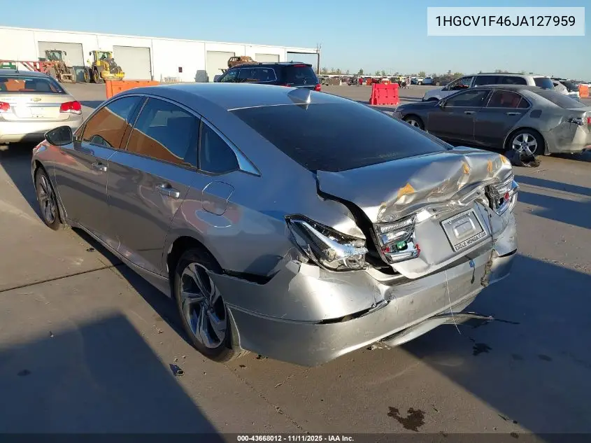1HGCV1F46JA127959 2018 Honda Accord Ex