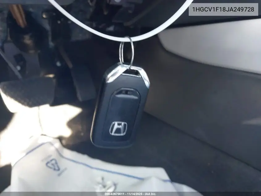 1HGCV1F18JA249728 2018 Honda Accord Lx