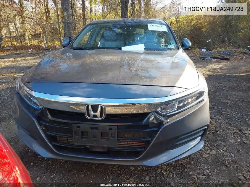 1HGCV1F18JA249728 2018 Honda Accord Lx