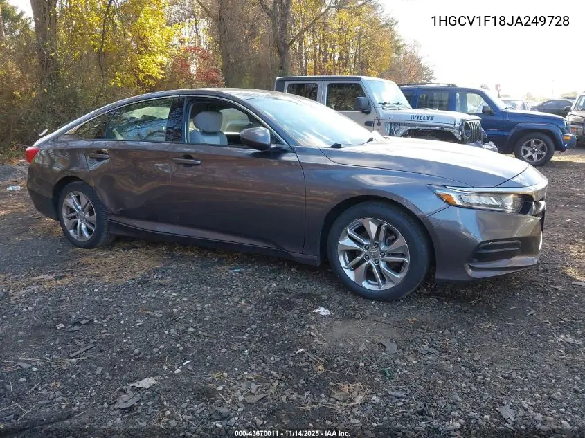 1HGCV1F18JA249728 2018 Honda Accord Lx