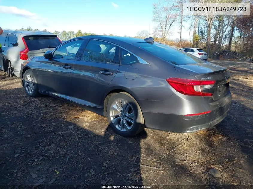 1HGCV1F18JA249728 2018 Honda Accord Lx