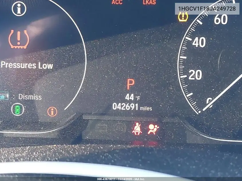 1HGCV1F18JA249728 2018 Honda Accord Lx