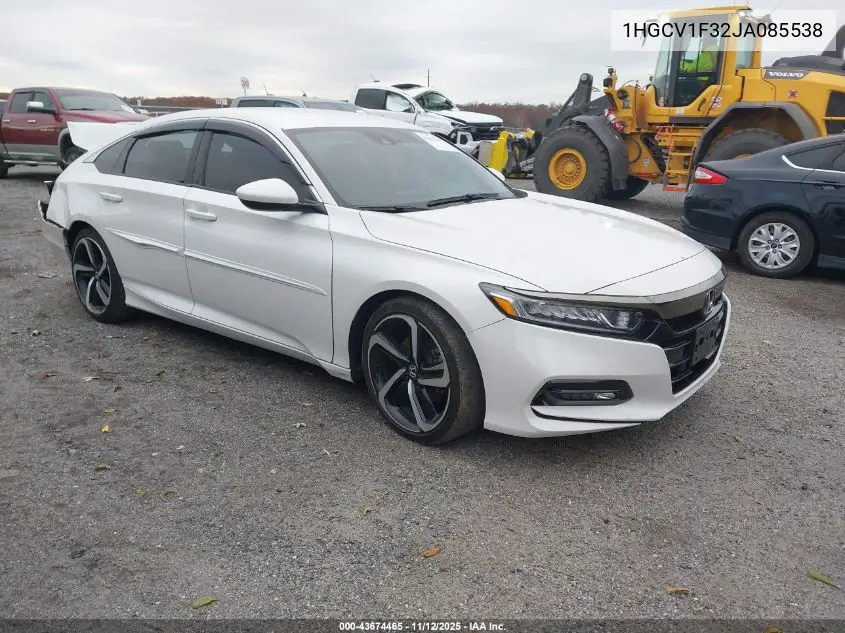 1HGCV1F32JA085538 2018 Honda Accord Sport