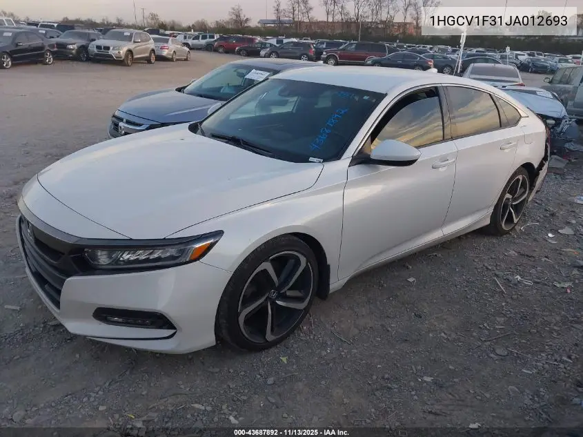1HGCV1F31JA012693 2018 Honda Accord Sport