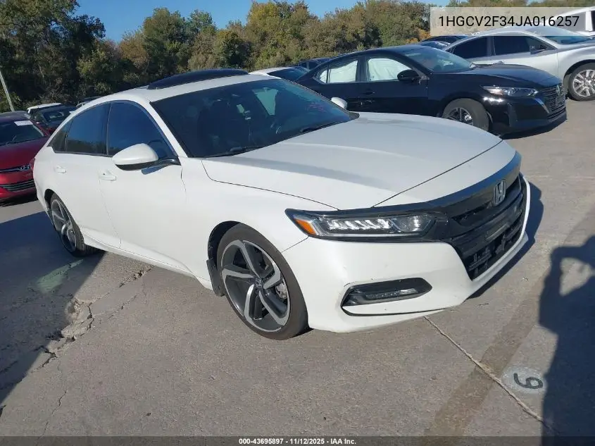1HGCV2F34JA016257 2018 Honda Accord Sport 2.0T