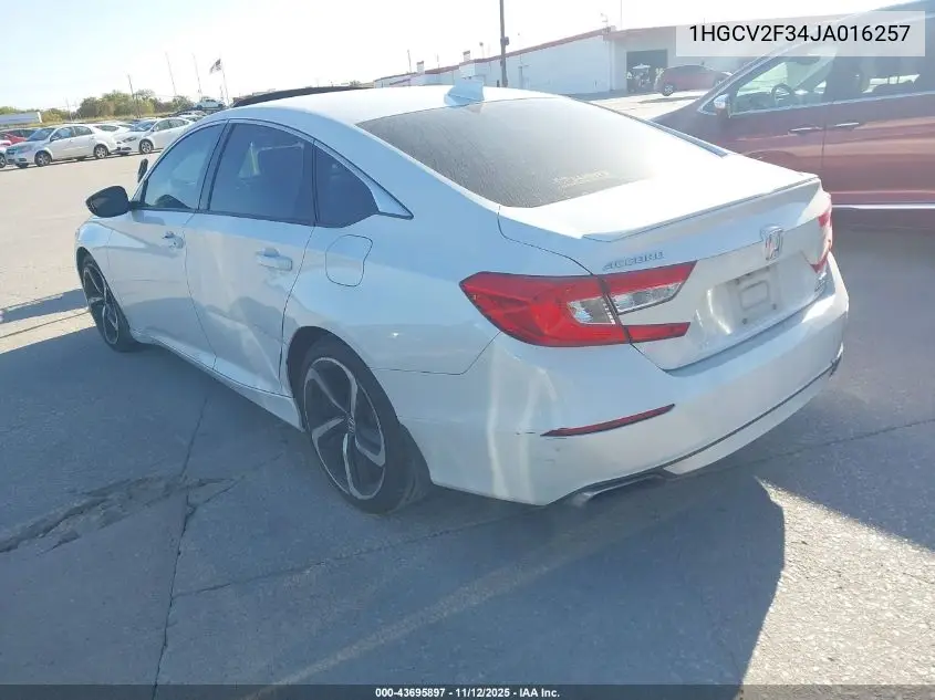 1HGCV2F34JA016257 2018 Honda Accord Sport 2.0T