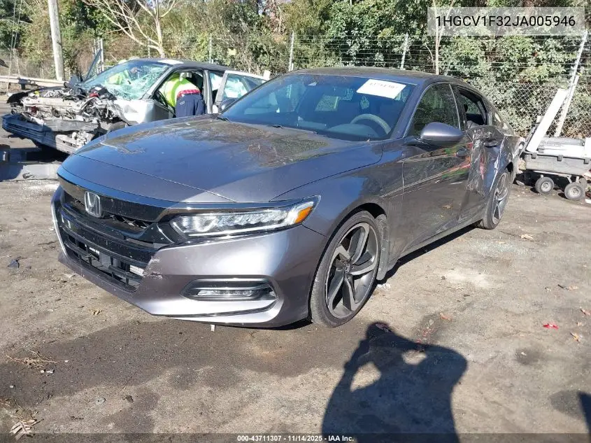 1HGCV1F32JA005946 2018 Honda Accord Sport
