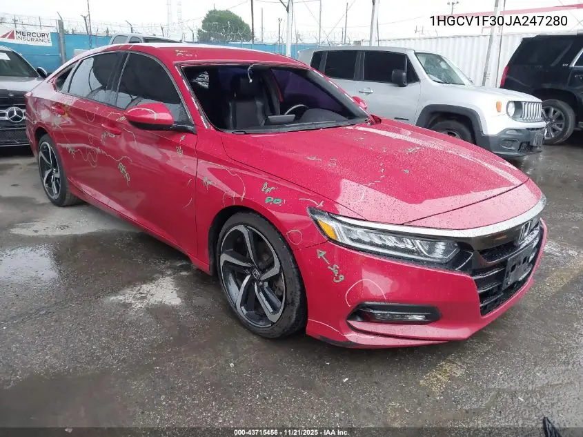 1HGCV1F30JA247280 2018 Honda Accord Sport
