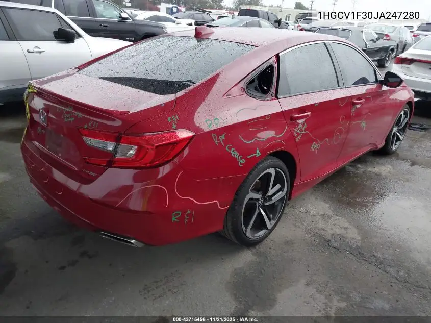 1HGCV1F30JA247280 2018 Honda Accord Sport