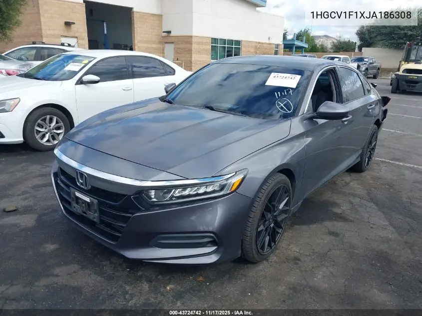 1HGCV1F1XJA186308 2018 Honda Accord Lx