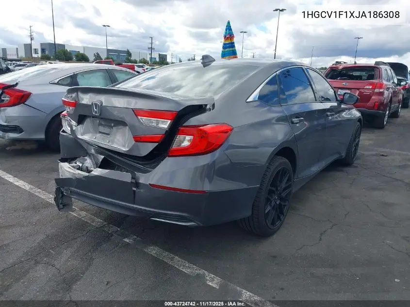 1HGCV1F1XJA186308 2018 Honda Accord Lx