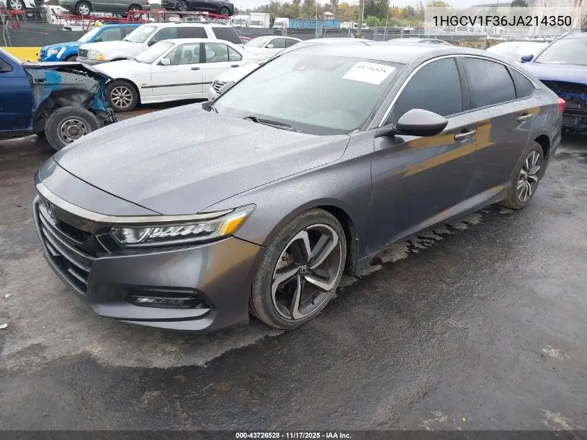 1HGCV1F36JA214350 2018 Honda Accord Sport