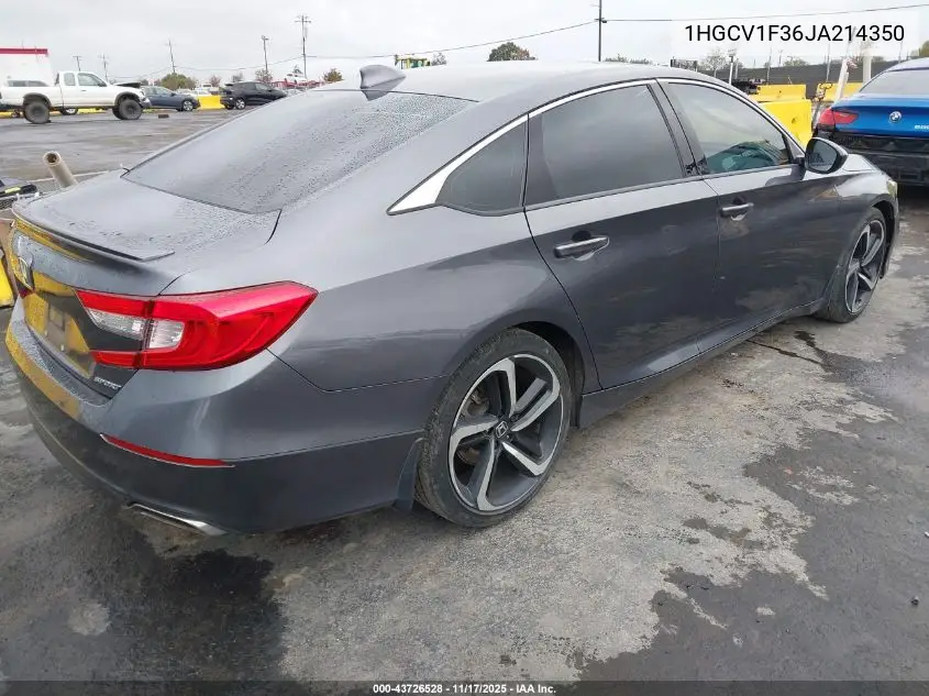 1HGCV1F36JA214350 2018 Honda Accord Sport