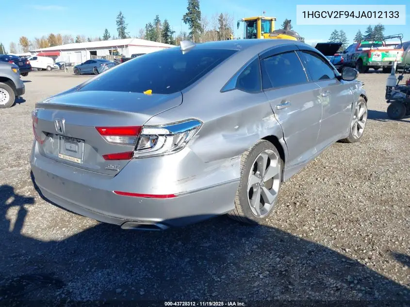 1HGCV2F94JA012133 2018 Honda Accord Touring 2.0T