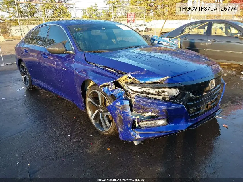 1HGCV1F37JA125774 2018 Honda Accord Sport