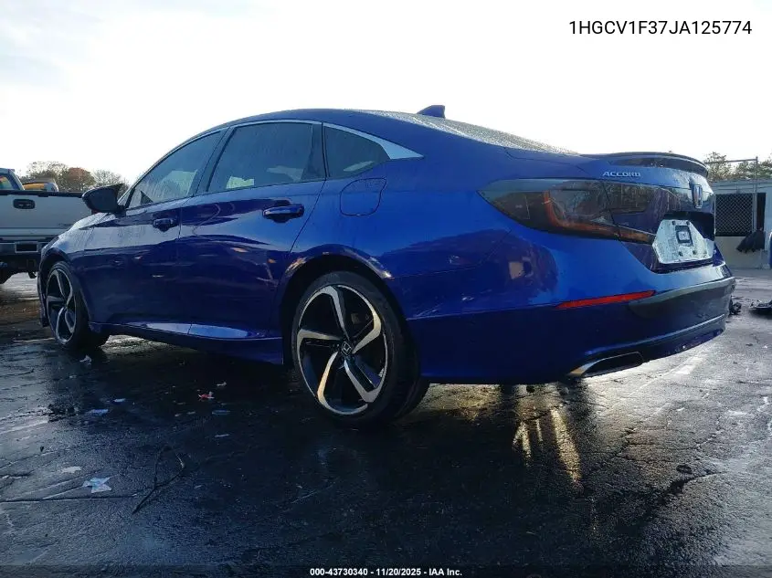 1HGCV1F37JA125774 2018 Honda Accord Sport