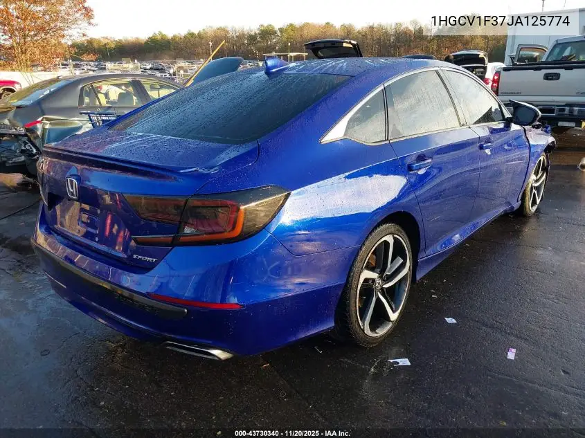 1HGCV1F37JA125774 2018 Honda Accord Sport