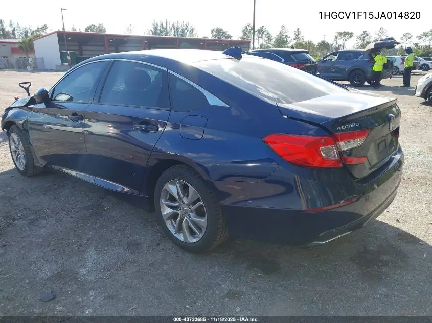 1HGCV1F15JA014820 2018 Honda Accord Lx