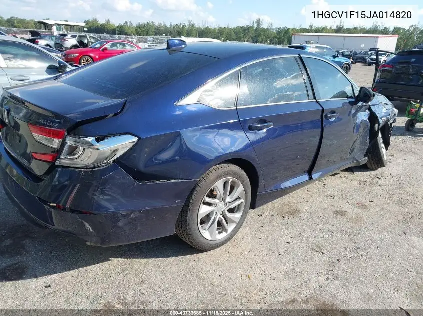 1HGCV1F15JA014820 2018 Honda Accord Lx