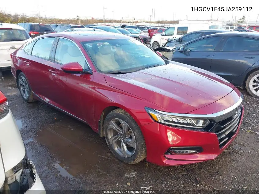 1HGCV1F45JA259112 2018 Honda Accord Ex