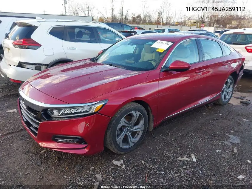 1HGCV1F45JA259112 2018 Honda Accord Ex