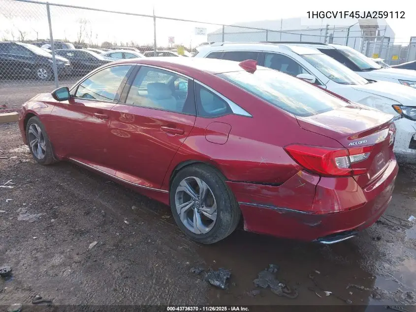 1HGCV1F45JA259112 2018 Honda Accord Ex