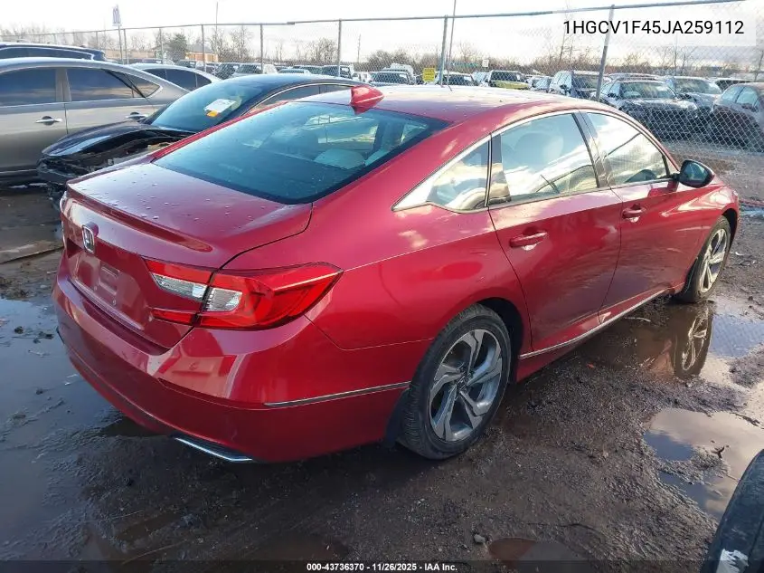 1HGCV1F45JA259112 2018 Honda Accord Ex