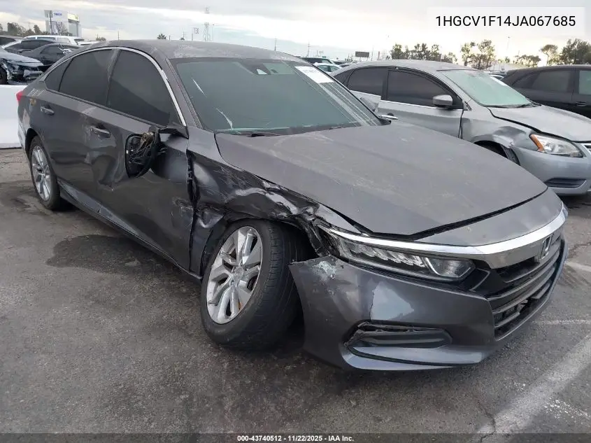 1HGCV1F14JA067685 2018 Honda Accord Lx