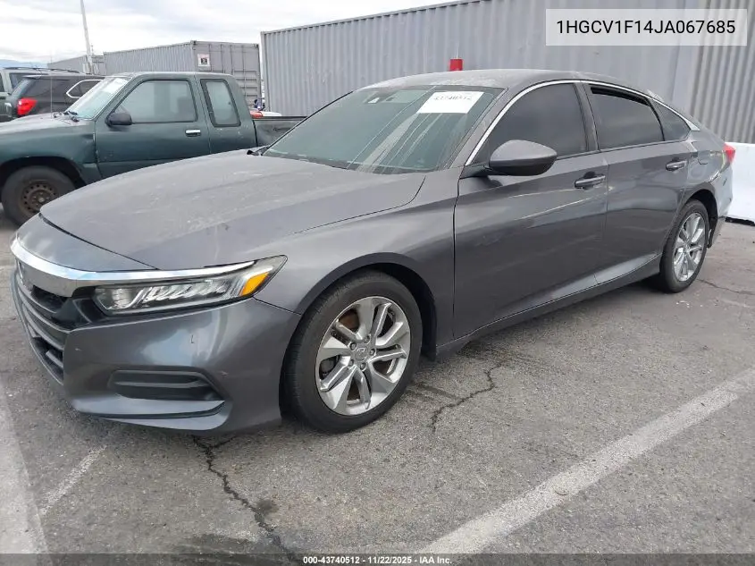 1HGCV1F14JA067685 2018 Honda Accord Lx