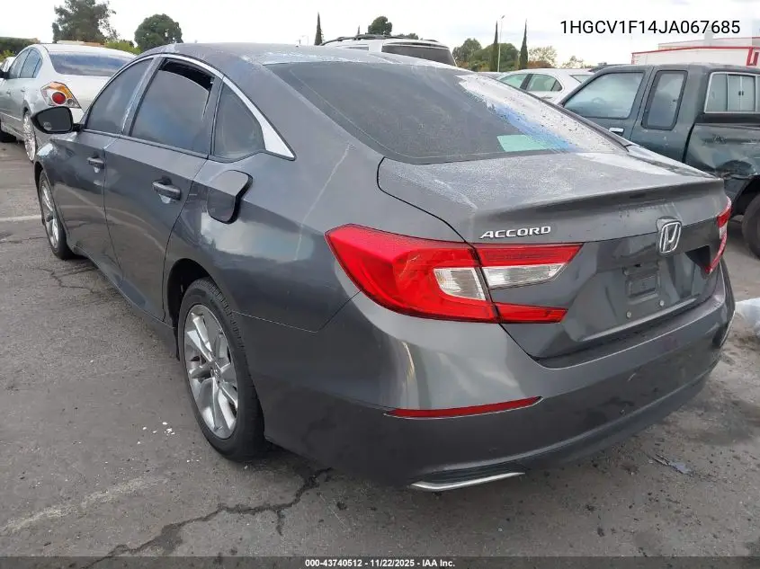 1HGCV1F14JA067685 2018 Honda Accord Lx