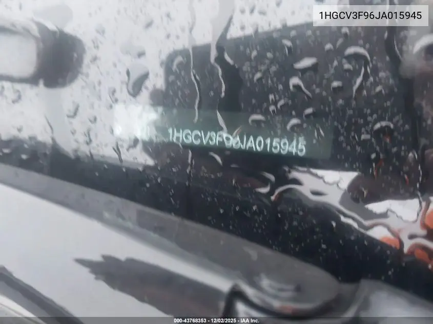 1HGCV3F96JA015945 2018 Honda Accord Hybrid Touring