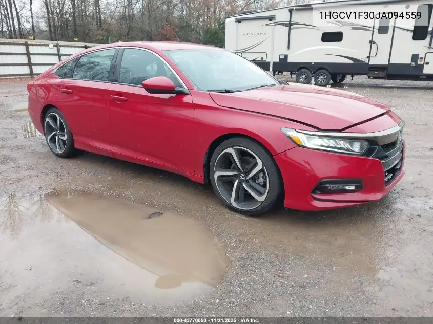 1HGCV1F30JA094559 2018 Honda Accord Sport