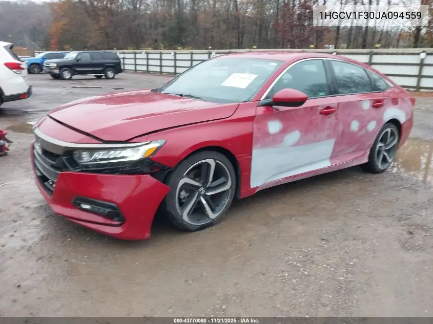 1HGCV1F30JA094559 2018 Honda Accord Sport