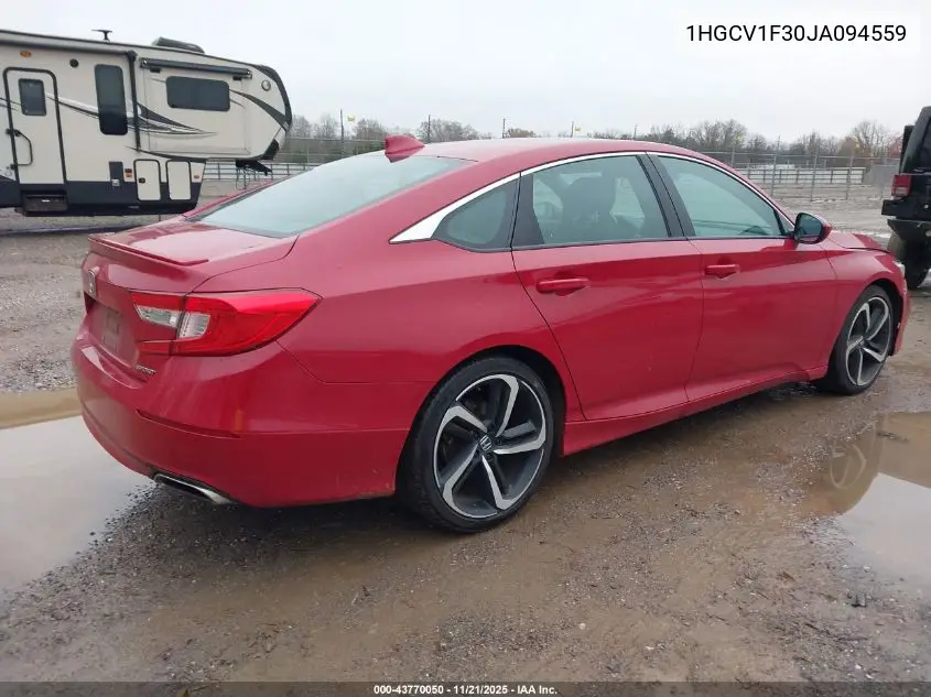 1HGCV1F30JA094559 2018 Honda Accord Sport