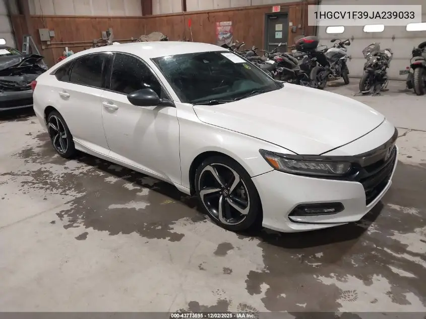 1HGCV1F39JA239033 2018 Honda Accord Sport
