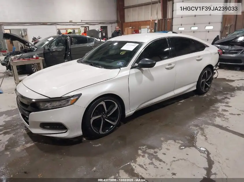 1HGCV1F39JA239033 2018 Honda Accord Sport
