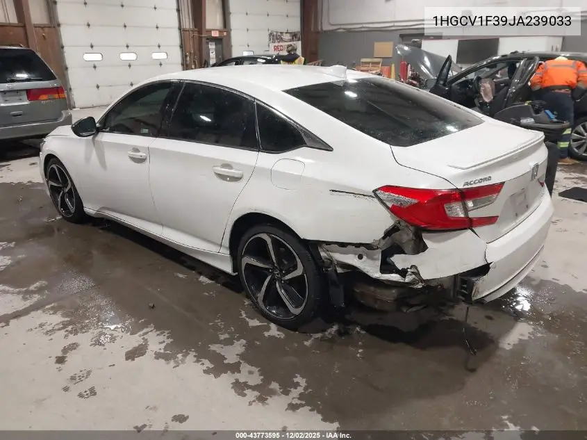 1HGCV1F39JA239033 2018 Honda Accord Sport