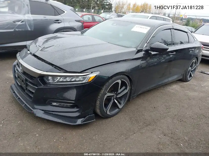 1HGCV1F37JA181228 2018 Honda Accord Sport