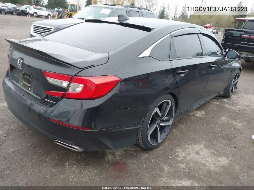 1HGCV1F37JA181228 2018 Honda Accord Sport