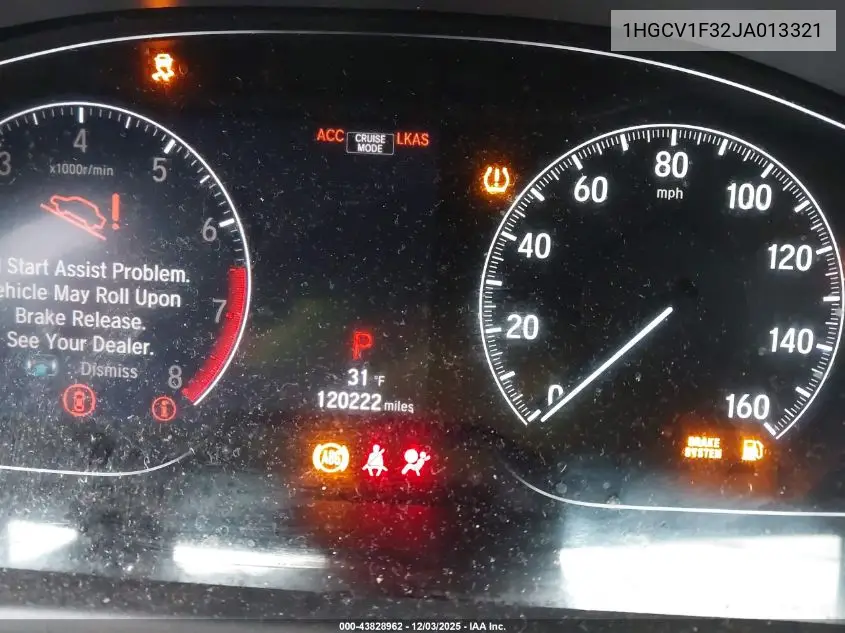 1HGCV1F32JA013321 2018 Honda Accord Sport