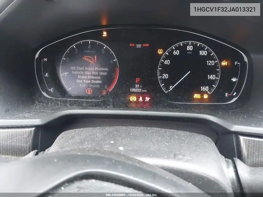 1HGCV1F32JA013321 2018 Honda Accord Sport