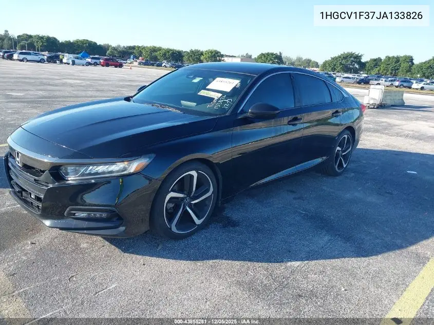 1HGCV1F37JA133826 2018 Honda Accord Sport