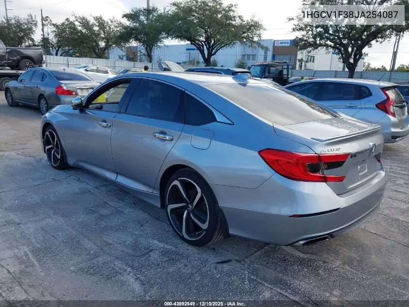 1HGCV1F38JA254087 2018 Honda Accord Sport