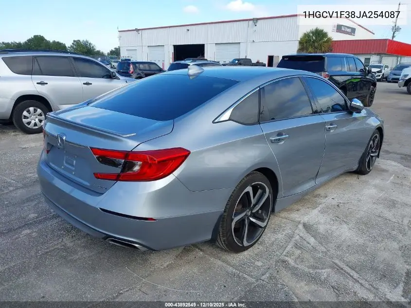 1HGCV1F38JA254087 2018 Honda Accord Sport
