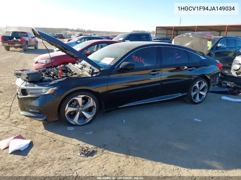 1HGCV1F94JA149034 2018 Honda Accord Touring