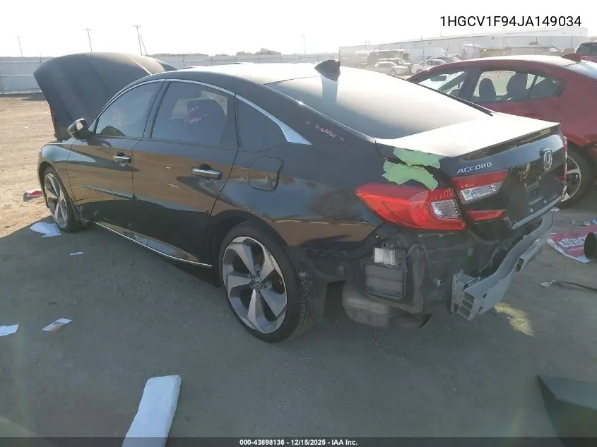 1HGCV1F94JA149034 2018 Honda Accord Touring
