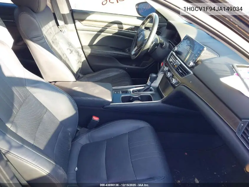 1HGCV1F94JA149034 2018 Honda Accord Touring
